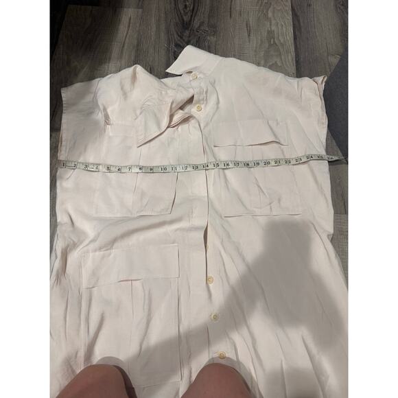 COS Utility Midi Shirt Dress EUC Cream Size 12 Modal Blend - Picture 5 of 8